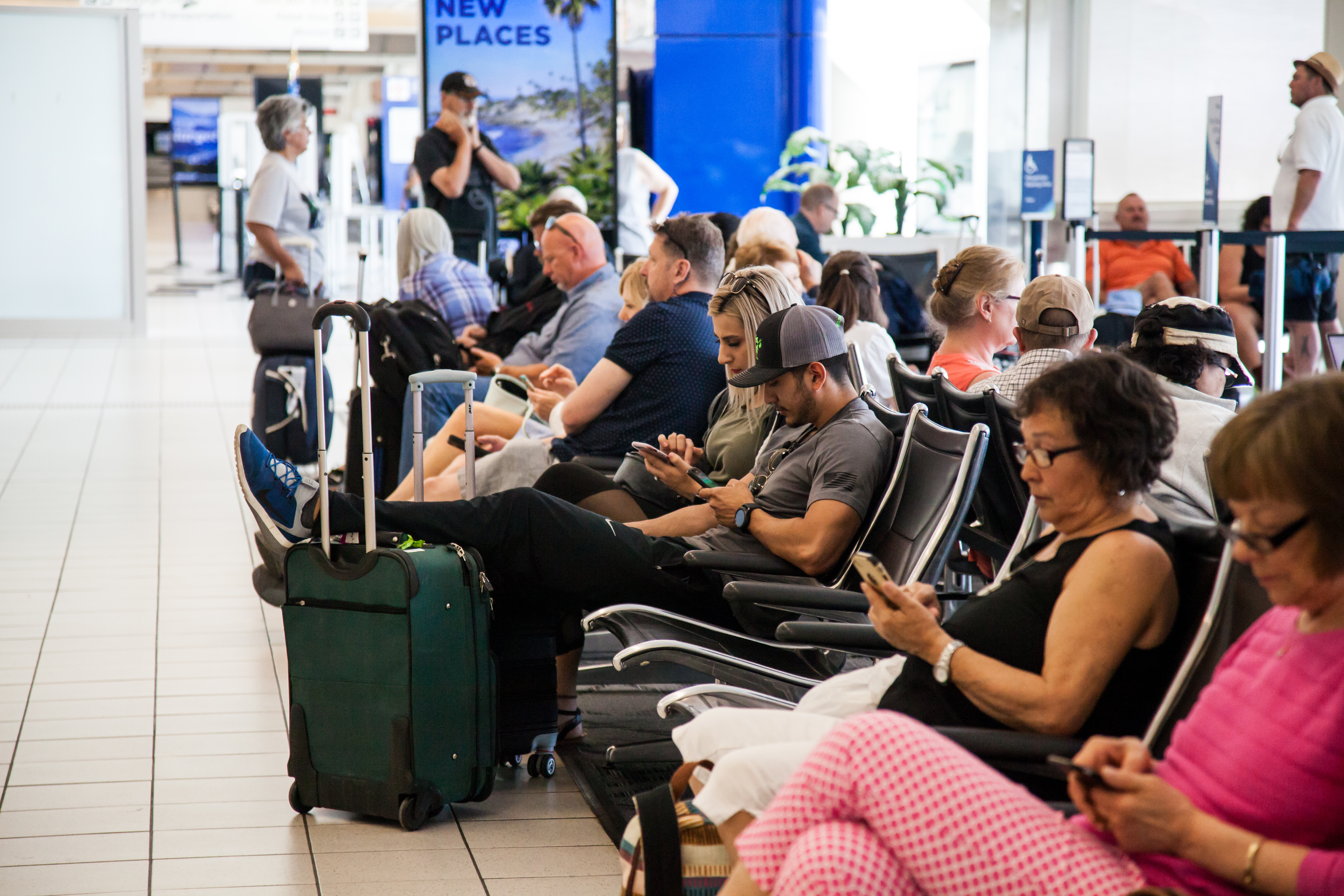 Passengers in terminals 