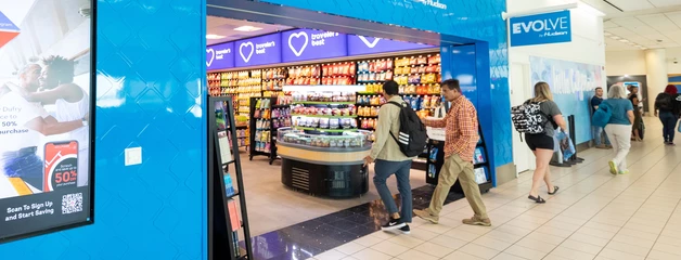store front in the terminals 