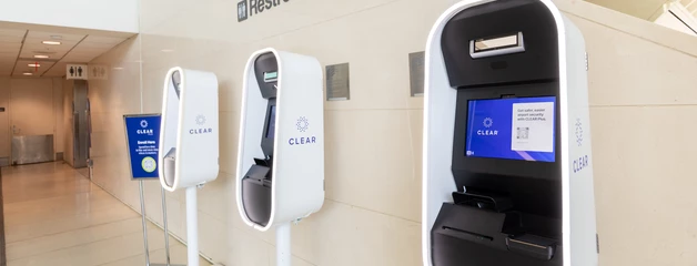 Clear kiosks at the airport
